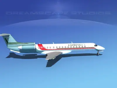 Embraer ERJ-145 ExpressJet 3D model