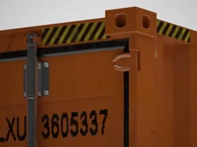 Cargo Container - HAPAG LLOYD - Contenedor de carga 3D model