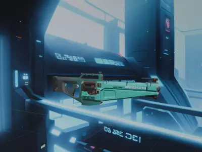 Retro Sci-Fi Energy Rifle 3D model