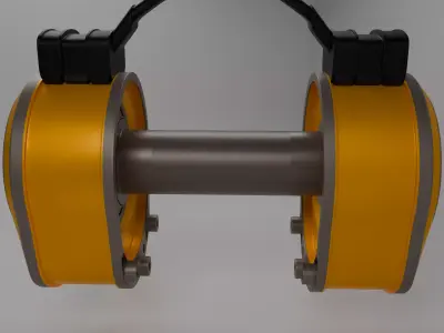 Industrial Kettlebell  Low-poly 3D model