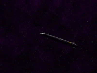 Space Ballistic Missile 3D Model Sci-Fi Tactical Weapon 3D model