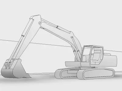 Excavator 3D model buy