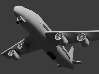 plane 3D Low-poly 3D model