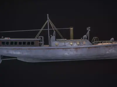 17m Motor Pinnace Low-poly 3D model
