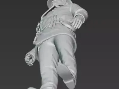 Sci Fi Firefighter Soldier 3D Model 3D print model