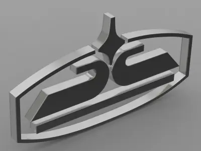 chaz logo 3D model