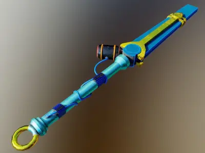 Fantasy sword Low-poly 3D model