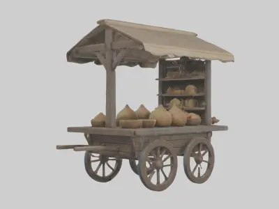 Merchantcart Model Low-poly 3D model