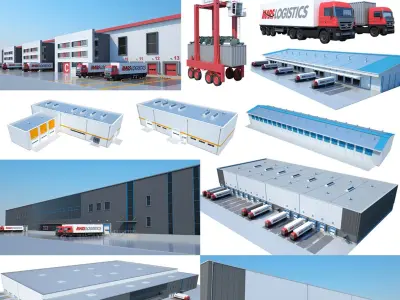 Logistics Center Collection 3D model purchase