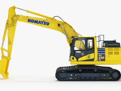 Komatsu PC210LC Crawler Excavator 3D model