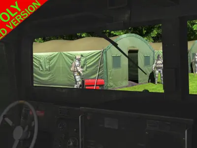 Military Tent Low-poly 3D model buy