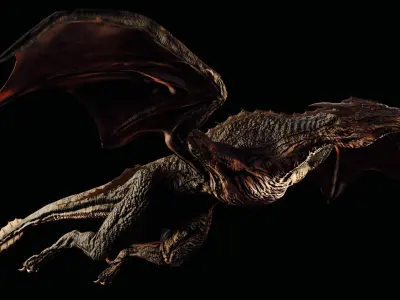 DragonWyvern Low-poly 3D model