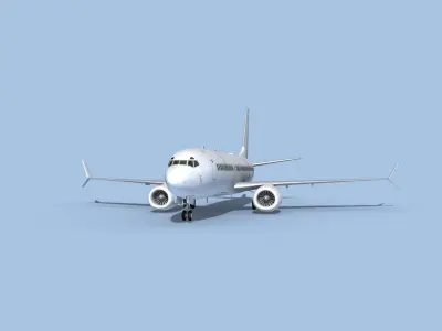 Boeing 737-800 Max Unmarked 3 3D model