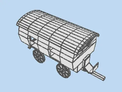 Wagon - Vardo Romani 3D model