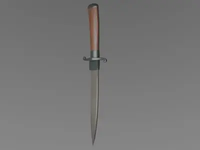 Dagger knife Low-poly 3D model