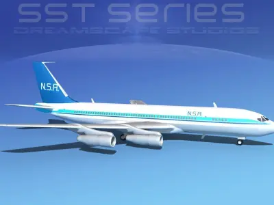 Boeing 707-320 SS NSA 3D model