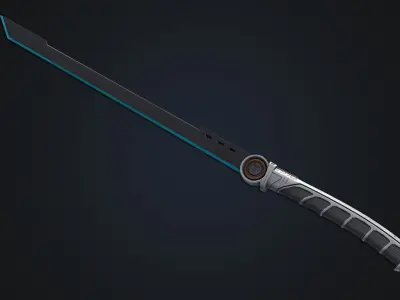 Scifi blade Low-poly 3D model