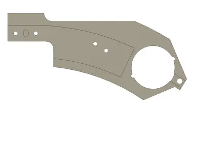 Front plate Low-poly 3D model