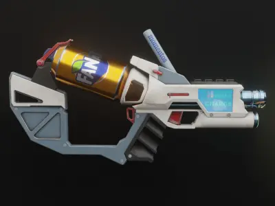 Foodgun soda gun Low-poly 3D model