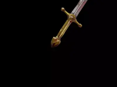 Bloody Ornate Warrior Sword 3D model