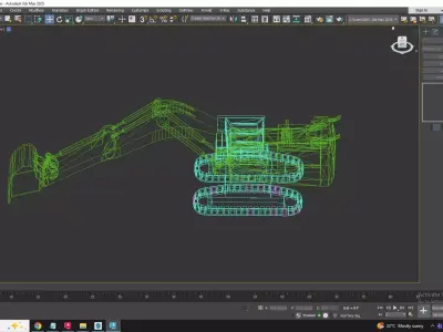 Excavator Mining RH90C-b Simplified Low-poly 3D model