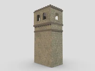 Medieval Castle Module 06 Low Poly PBR Realistic Low-poly 3D model