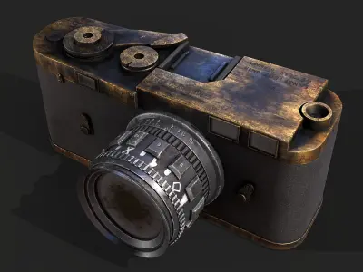 Vintange Camera Low-poly 3D model