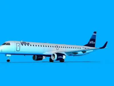 Embraer Emb-190 Jet Blue 1 3D model