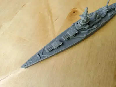 French Dunkerque Class Battleship 3D print model