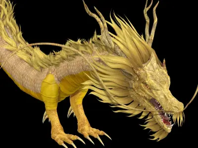 Chinese Dragon Rig 3D model