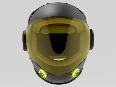 COSMOPUNK helmet with eyes 3D model