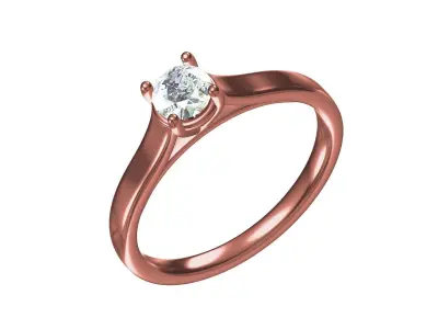 Antique Cathedral Engagement Ring For Women 3D print model