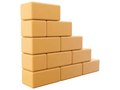  Wall  cartoon icon 3D model