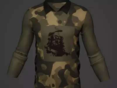 Military Soldier Clothing T-shirt Low-poly 3D model 63