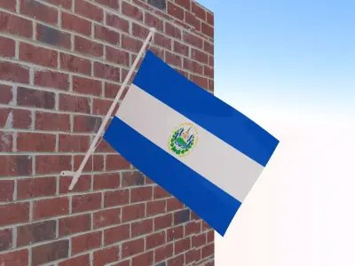 Flag of El Salvador 3D model