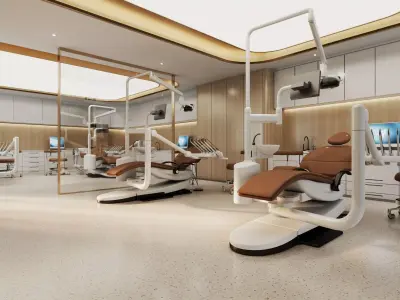 dental clinic Low-poly 3D model