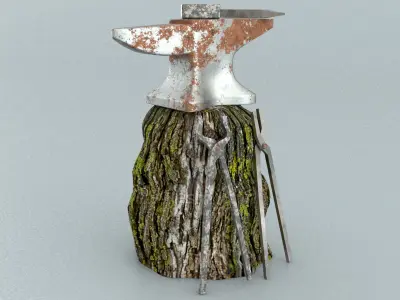 laos Old Anvil 3D model