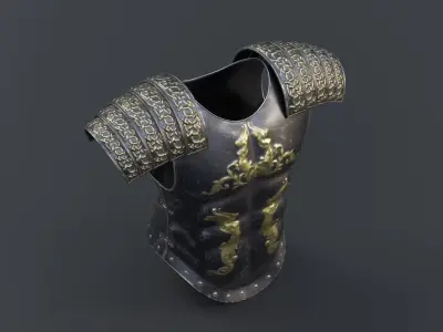 Lorica musculata Low-poly 3D model
