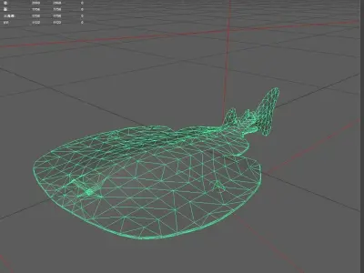 Skate Low-poly 3D model 3