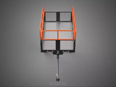 TOWING TRAILER TOW BEHIND DUMP GARDEN TRACTOR CONSTRUCTION CART 3D model