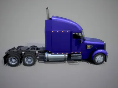 American Truck 6 and upgrades - Mobile Asset Low-poly 3D model