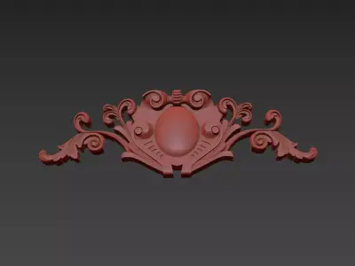Classical Stone Carving 03 Low-poly 3D model