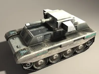 Iron Spears Tank Low-poly 3D model