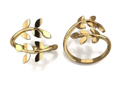 Leaf plane ladies ring 3D print model