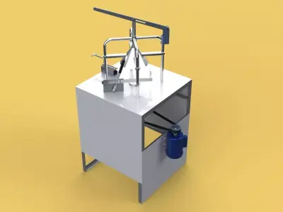 YOUNG GREEN COCONUT PEELING PEELER MACHINE CUT TOOL REMOVAL SKIN 3D model