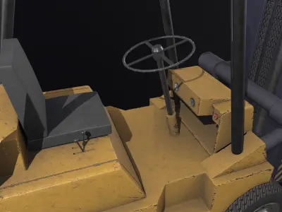 Low poly forklift Low-poly 3D model