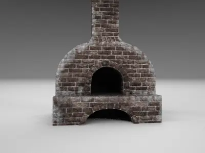 Medieval Forging Furnace Low-poly 3D model