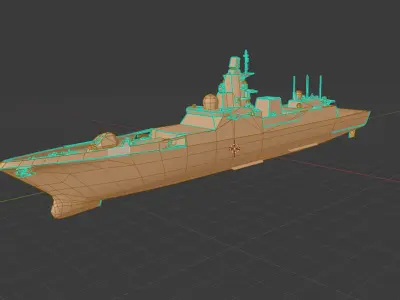 Admiral Gorshkov low poly Free low-poly 3D model