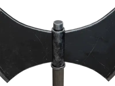 Double Blade Axe Low-poly 3D model