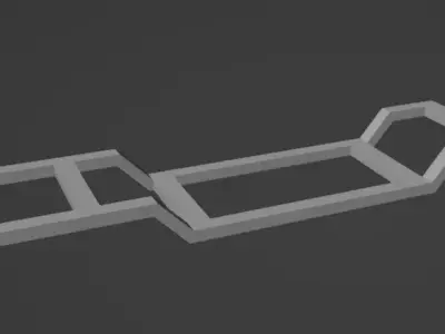 Basic Low Poly Chassis Free low-poly 3D model